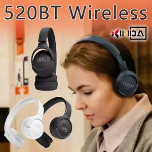 Wireles Tune 520BT JBL Headsets Bluetooth On-Ear Sports noise cancelling Running - Picture 1 of 15