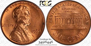 1960-D/D 1C PCGS MS64RD LD FS-502; 24 in Top 50! TrueView -RicksCafeAmerican.com - Picture 1 of 12