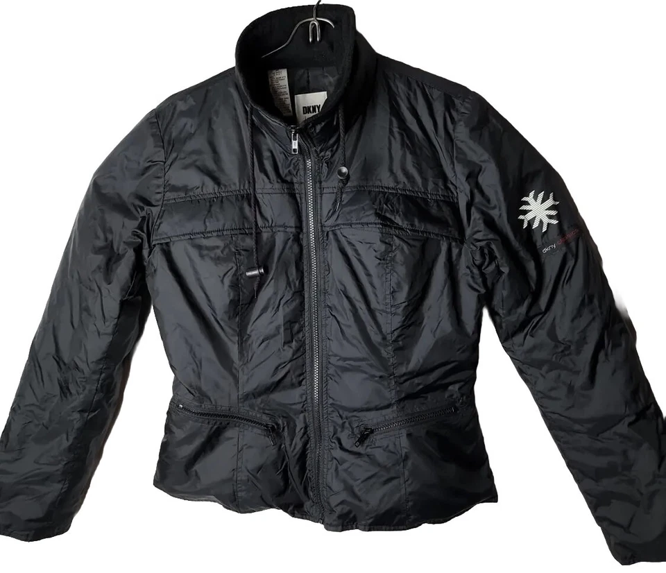 Chaqueta DKNY Mujer M Plumón de Ganso Cremallera Completa Clima Esquí Nieve Fría Foto 1 de 4