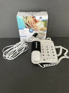 Big Button Phone for Seniors - Corded Landline Telephone - White TP01  - Zdjęcie 1 z 3