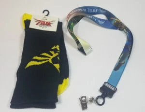 Nintendo Legend Of Zelda Breath of the Wild Lanyard E3 2016 + Calcetines Hyrule para hombre - Imagen 1 de 3