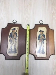 FREDERICK ELMIGER-SET OF 2, VINTAGE, REVOLUTIONARY WAR SOLDIER PRINTS, PRE-OWNED - Picture 1 of 10