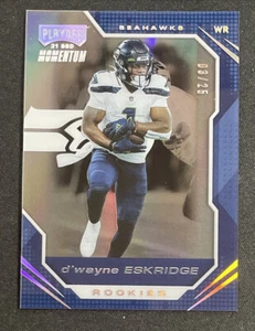 D'Wayne Eskridge RC 2021 Chronicles Playoff Momentum Acetate SPECTRUM SP SN /25 - Picture 1 of 2