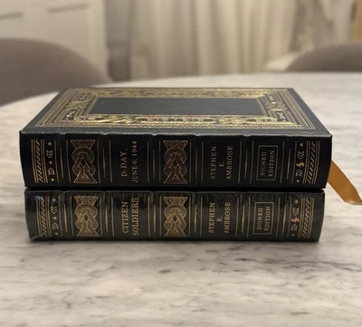 Citizen Soldiers, D-Day, Stephen E Ambrose Signed Edition Easton Press Leather - Image 1 of 4