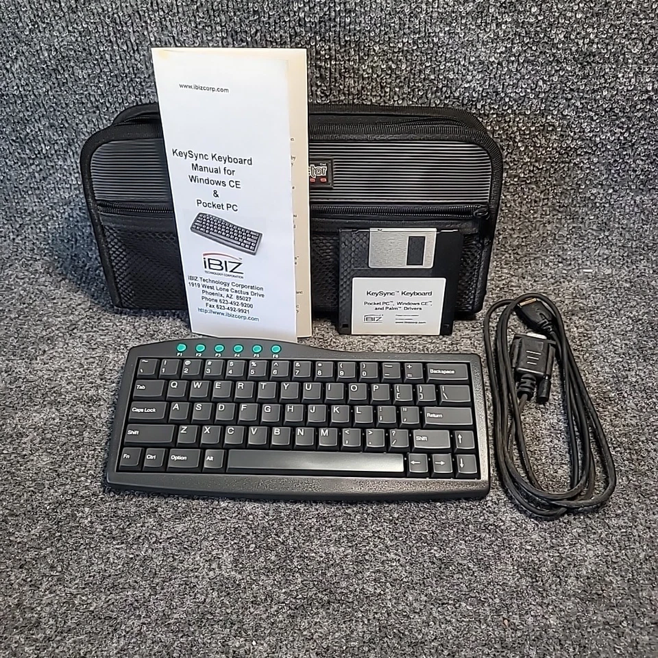 VTG iBIZ Technology KeySync Keyboard Pocket PC Rare  Driver Pocket PC Wire Case - Image 1 of 4
