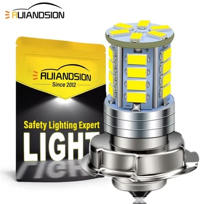 1Pz DC 6V-30V P26S S3 LED Lampadina Del Faro Dello Scooter Per Moto Bianco - Immagine 1 di 4