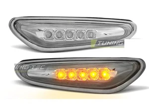 Os repetidores laterais for BMW Série 3 E46 01-05 Chrome LED Frete Grátis AU KBB - Picture 1 of 10