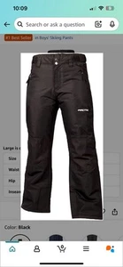 Arctix Kids Snow Sports Snow Pants Black Size L - Picture 1 of 10