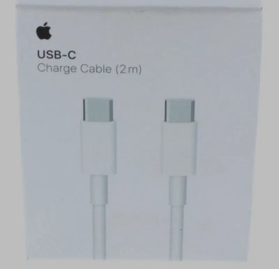 Apple USB-C to USB-C 2 meter Cable (6.5 ft) A1739 White MLL82AM/A - Image 1 of 2