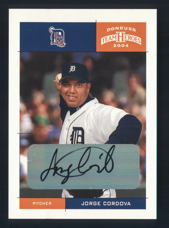 2004 Donruss Team Heroes #146 Jorge Cordova AUTO Detroit Tigers - Image 1 of 2