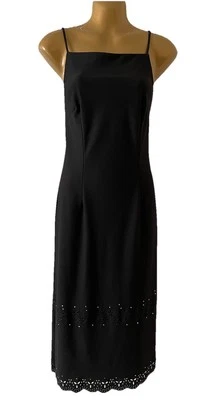 Vestido De Colección Y2K Rampage Negro Corte Láser Floral Bling Talla M Caprichoso Baile de Hadas Foto 1 de 4