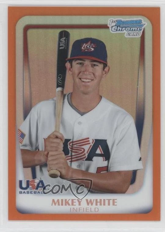 2011 Bowman Chrome USA 18U National Team Refractors Orange /25 Mikey White - Image 1 of 2