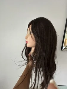 HIGHLINE Human Hair Topper TP21348 Natural Dark Brown 8.5 X 9.5. 20 Inches - Picture 1 of 15