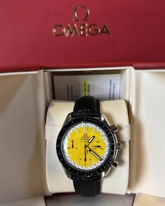 Omega Speedmaster Michael Schumacher Yellow Dial Chronograph Steel 39MM 3510.12 - Picture 1 of 7