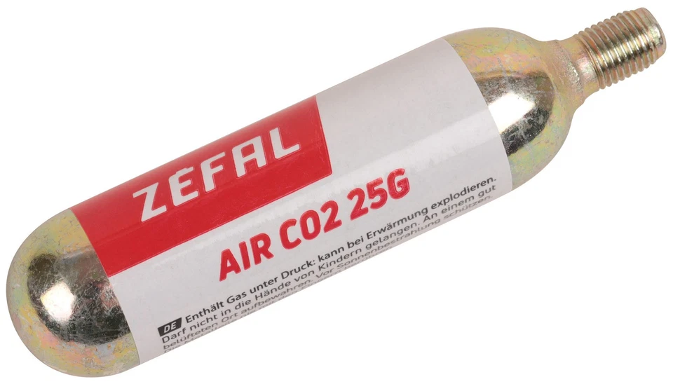 Zefal 2 Druckluftkartuschen mit Gewinde 25g