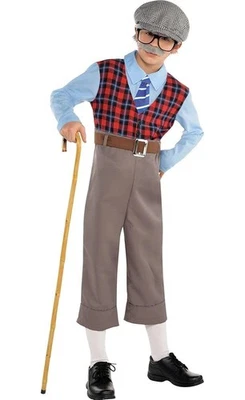 Old Man Halloween Costume Geezer Grandpa Dress Up Boy Child Boys Medium 8 - 10 - Изображение 1 из 4