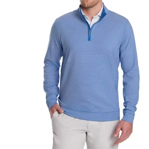 Holderness & Bourne The Sherwood Pullover: Marlin Blue & White Size Large Tailor - Picture 1 of 7
