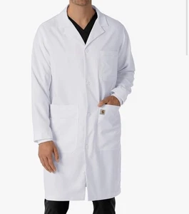 NEW Carhartt Scrubs C73005 Modern Fit Long Lab Coat Medium - Picture 1 of 4