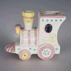 Maceta de tren infantil Napco vintage años 50 hecha en Japón MCM revelación de género - Imagen 1 de 16