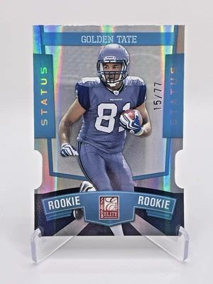 2010 Donruss Elite Light Blue Status Die-Cut /77 Golden Tate #156 Rookie RC - Image 1 of 2