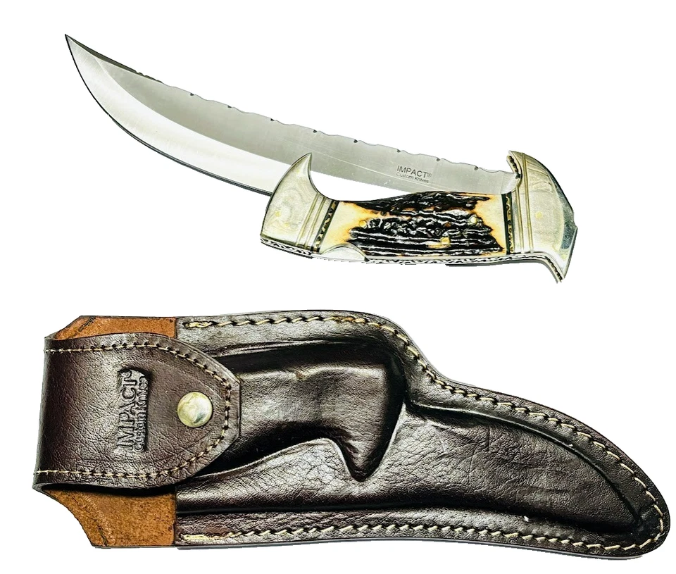 Impact Cutlery Custom Folding Single Bladed Knife 9" Long Blade Rare Knives - Image 1 of 4