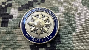 Challenge Coin Navy Wives Clubs Of America They Also Serve Who Stay And Wait - Picture 1 of 2