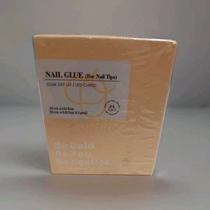 🖤 Beetles Nail Glue for Tips – 2 Bottles NEW Sealed Box 🖤 - Picture 1 of 3