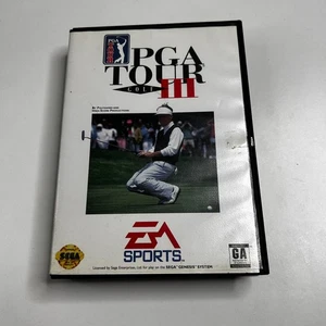 PGA Tour Golf III (Sega Genesis, 1994 NTSC-U/C) Complete With Manual VGC - Foto 1 di 6