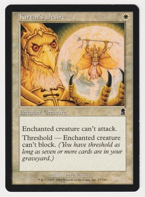 Signed Kirtar's Desire Proof LP Odyssey Artist Pete Venters 2001 MTG Magic AP! - Image 1 of 2