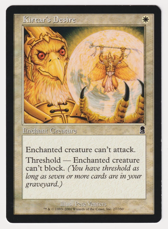 Signed Kirtar's Desire Proof LP Odyssey Artist Pete Venters 2001 MTG Magic AP! - Image 1 of 2