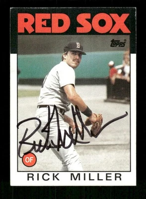 1986 Topps 424 Rick Miller signed auto autograph  VGEX MZ BXCP56 - Image 1 of 2