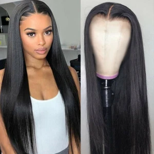 Black Long Straight Hair Wigs Womens Party Pop daily Fashion Ladies Full Wig USA - Picture 1 of 11