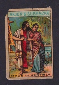 Ancienne   étiquette  Allumettes  Autriche BN182045 Arjun Femme Inde - Imagen 1 de 1