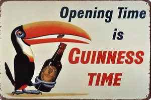 20X30cm Metal Tin Sign GUINNESS BEER VINTAGE GARAGE CAFE BAR PUB Wall 003 - Foto 1 di 1