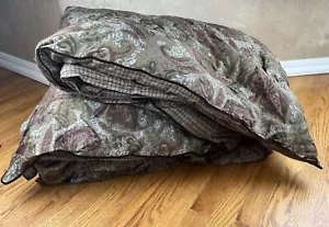 Ralph Lauren HAYDEN Paisley Queen/Full Comforter / Velvet Piped Edge - Picture 1 of 8
