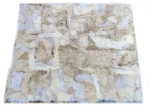 TOSCANA beige Mischung 160x200 Felldecke Echtfell Tagesdecke - Bild 1 von 2