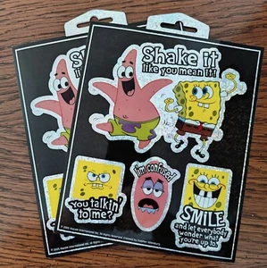 Spongebob Squarepants Sticker Sheets 3 Sheets 12 Stickers-New - Picture 1 of 2