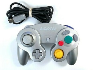 Manette Nintendo Gamecube OEM argent platine DOL-003 officielle + Jostick neuf