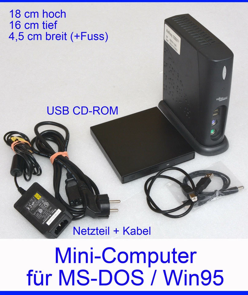 PC Compacto Para MS-DOS 300 MHZ CPU 128 MB RAM 40GB HDD USB CD-ROM MM - Imagen 1 de 1