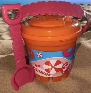 2025 Dunkin Munchkin Bucket. "sandcastle" w/ small mini shovel Cute Beach Toy - Picture 1 of 9
