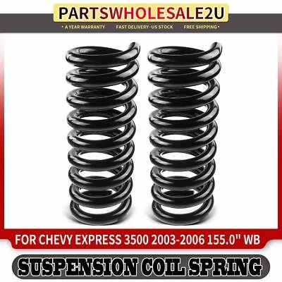 Muelles helicoidales delanteros diestros y diestros 2 piezas para Chevrolet Express 3500 2003-2006 155,0" WB Foto 1 de 4