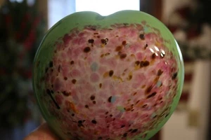 Murano Italian Art Glass - HEART PAPERWEIGHT - Cool Design - ***Unique*** - Picture 1 of 6