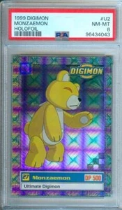 1999 Upper Deck Digimon MONZAEMON Holo Foil #U2 PSA 8 - Picture 1 of 2