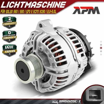 Generatore alternatore 140A per Volvo S60 I S80 I V70 II XC70 XC90 I 2.0-3.0L - Immagine 1 di 4