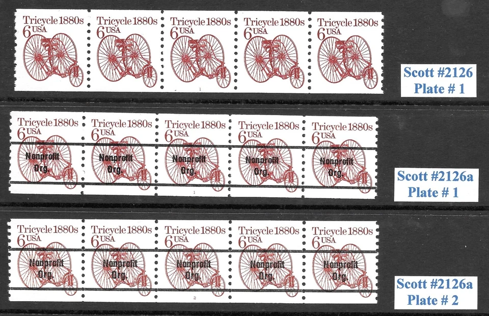 Scott # 2126-2126a 6c 三轮车 PNC5s,全套 3 件,质量! 猫-6.00美元 — 第 1/1 张图片