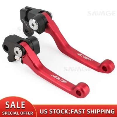 CRF Logo Pivot Brake Clutch Levers For HONDA CRF250R CRF450R CRF 125R CRF 150R - Imagem 1 de 4