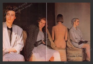 Carole Little Clothing Little or Nothing Bare 1980s Print Ad (2 Pages) 1988 - Picture 1 of 1
