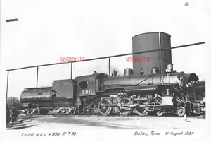 4CC302 RP 1937 TEXAS & NEW ORLEANS RAILROAD 460 LOCO #390 DALLAS TX - Picture 1 of 1