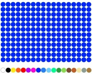 1300 Points De Colle 15Mm Cercles Autocollants Königsblau Inventaire - Afbeelding 1 van 2
