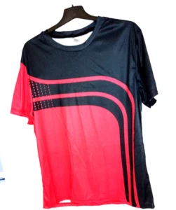 Unisex Colourful T Shirt Red n Black - Picture 1 of 4